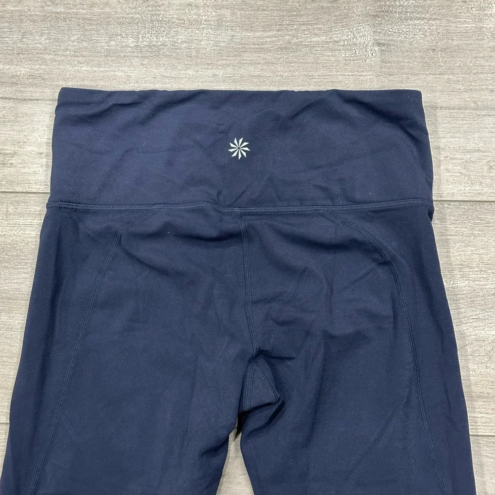 Women's Athleta Small Capri Pants Leggings Blue Pink Pull On Stretch Active NWT - Picture 8 of 9